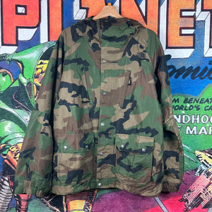 The North Face Camo Zip Up Windbreaker Jacket Size S