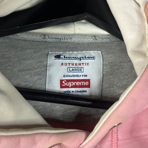 Supreme Champion Pink Satin Hoodie Size Large