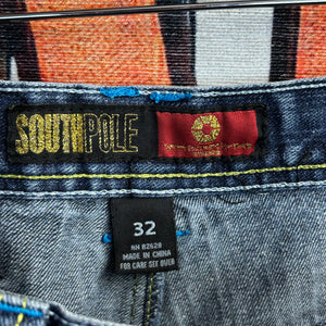 Y2K South Pole Baggy Distressed Jeans Size 32”