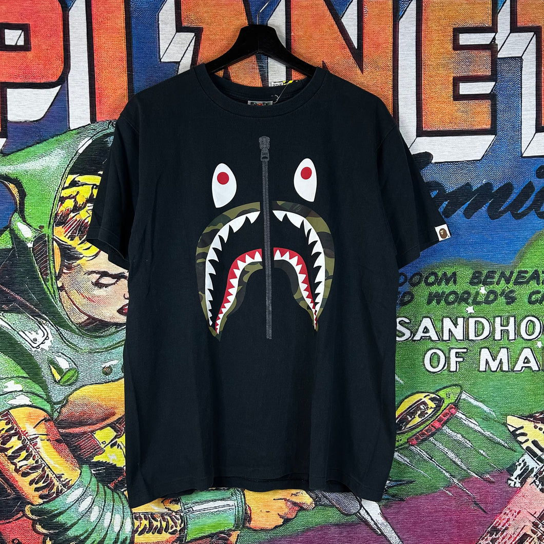 Bape Shark Zip Tee Size Medium