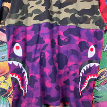 Load image into Gallery viewer, Bape Mix Crazy Camo Relaxed Side Shark Polo Size L
