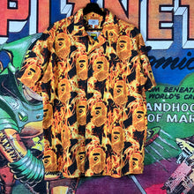 Load image into Gallery viewer, Bape Flame Open Collar Shirt Size XL
