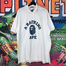 Load image into Gallery viewer, Bape White Polo Shirt Size XL
