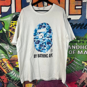 Bape Blue ABC Ape Head Tee Size 2XL