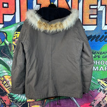 Load image into Gallery viewer, Y2K PPFM Fur Hooded Coat Size Medium
