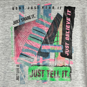 Vintage 90s Just Believe It Motivation Tee Size M