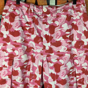 A Bathing Ape ABC Camo Cargo Shorts Pink Size S