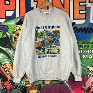 Vintage 90s Y2K West Virginia Sweatshirt Size M