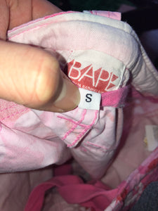 A Bathing Ape ABC Camo Cargo Shorts Pink Size S