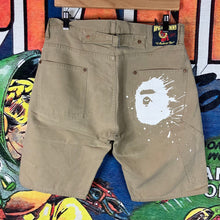 Load image into Gallery viewer, Bape Ape Head Paint Splatter Work Shorts Size S
