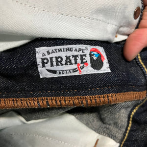 Bape Pirate Store Denim Shorts Size L