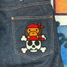 Load image into Gallery viewer, Bape Pirate Store Denim Shorts Size L
