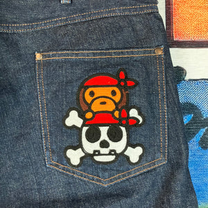 Bape Pirate Store Denim Shorts Size L