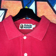 Load image into Gallery viewer, Bape Red Polo Shirt Size M
