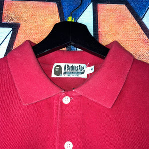 Bape Red Polo Shirt Size M