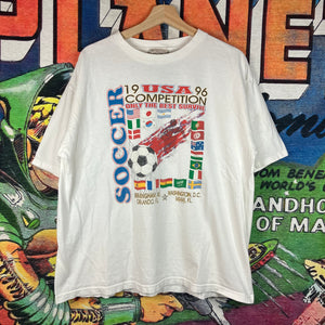 Vintage 90s 1996 Soccer Competition Tee Size XL