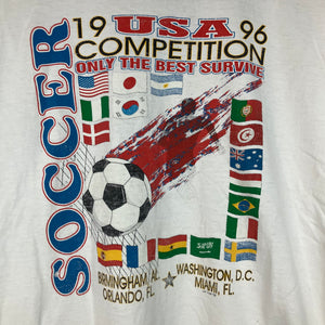 Vintage 90s 1996 Soccer Competition Tee Size XL